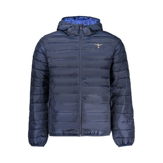Blaue Herrenjacke aus Polyester