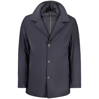 Chaqueta azul de poliéster para hombre