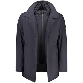 Chaqueta azul de poliéster para hombre