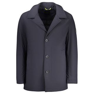 Chaqueta azul de poliéster para hombre