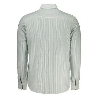 Camisa verde de algodón para hombre