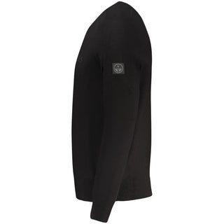Black Viscosa Men Sweater