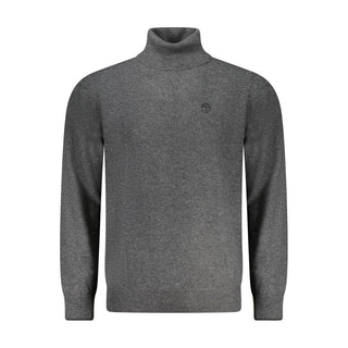 Grauer Polyamid Herrenpullover