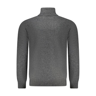 Grauer Polyamid Herrenpullover