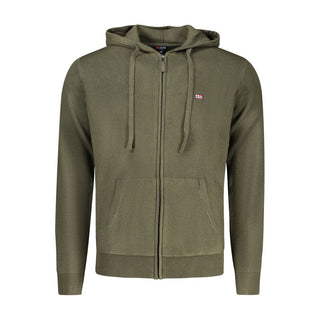 Cárdigan verde de poliamida para hombre