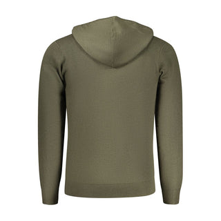 Cárdigan verde de poliamida para hombre