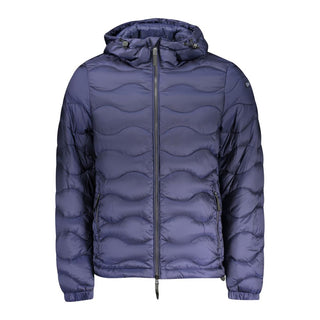 Blaue Polyamid-Herrenjacke