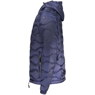 Blaue Polyamid-Herrenjacke