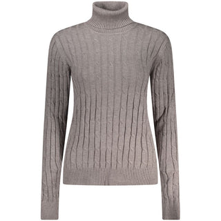 Grauer Viscose-Pullover für Damen