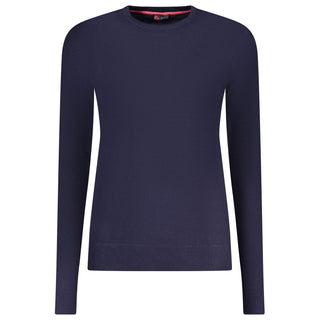Blu Viscose Donna Maglia