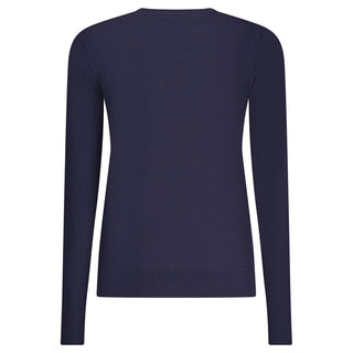 Blu Viscose Donna Maglia