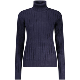 Blu Viscosa Donna Maglia