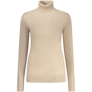 Suéter de viscosa beige para mujer