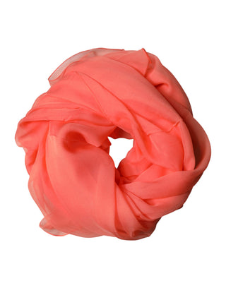 Chal de seda naranja para cuello para hombre