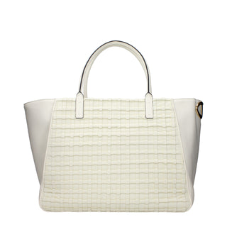Bolso de mano de cuero beige