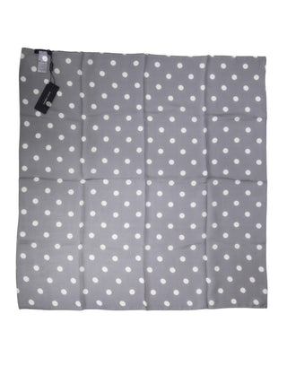 Blue Polka Dot Silk Square Foulard 91.5cm x 89.5cm Scarf