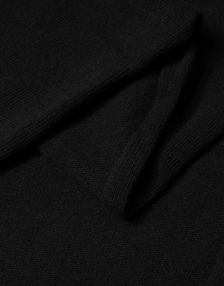 Schwarzer gestrickter Halswärmer Schal Herren