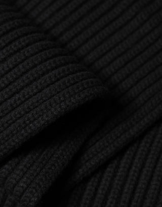 Black Cashmere Knit Neck Wrap Shawl 202cm x 26cm  Scarf