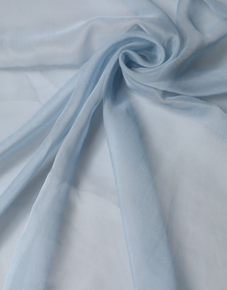 Estola de seda azul claro para cuello 200cm x 130cm