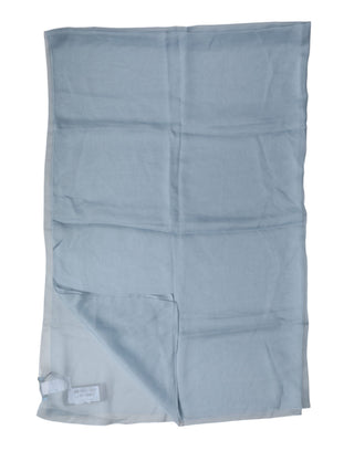 Estola de seda azul claro para cuello 200cm x 130cm