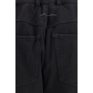 Black Cotton Casual Pants