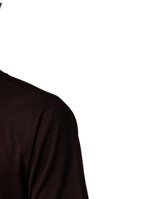 Camiseta de algodón burdeos DG Crown con cuello redondo para hombre