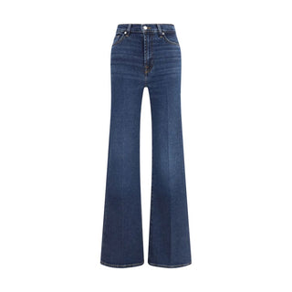 Blaue ausgestellte Baumwolljeans