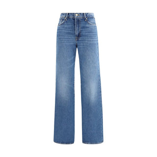 Blaue ausgestellte Baumwolljeans