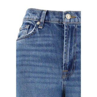 Blaue ausgestellte Baumwolljeans