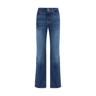 Blaue Baumwoll-Bootcut-Jeans