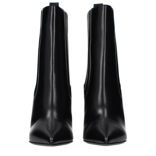 Black Leather Ankle Boots