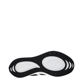 White Fabric Athletic Sneakers