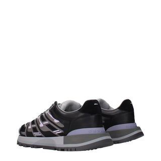Black Fabric Athletic Sneakers