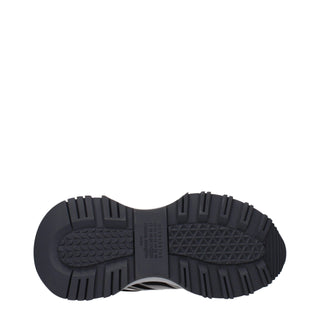 Black Fabric Athletic Sneakers