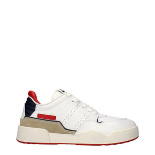 Weiße Low-Top-Sneaker aus Leder