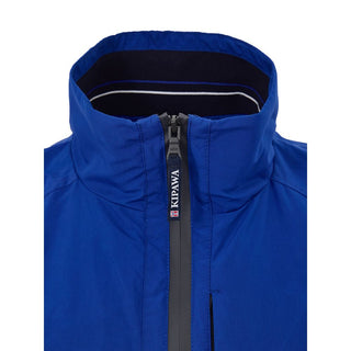 Chaqueta sin mangas azul de poliéster