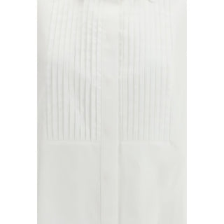 Camisa de vestir blanca de algodón
