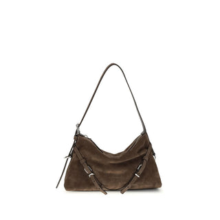 Schultertasche aus braunem Kalbsleder vom Bos Taurus