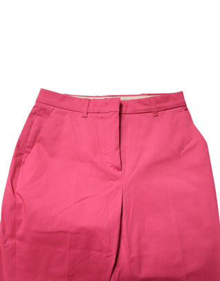 Pink Skinny High Waist Chino Trouser Pants