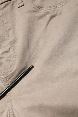 Beige Skinny Mid Waist Chino Casual Trouser Pants