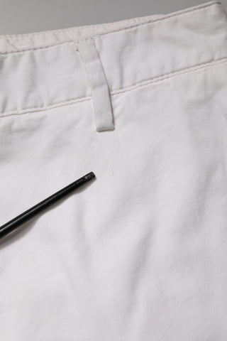 White Mid Waist Skinny Chino Cotton Trouser Pants