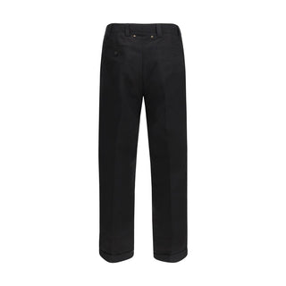Black Cotton Chino Pants