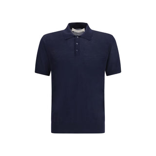 Blue Wool Oves Aries Polo Shirt