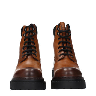 Botines de cuero marrón