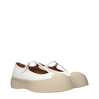 White Leather Slip-On Loafers