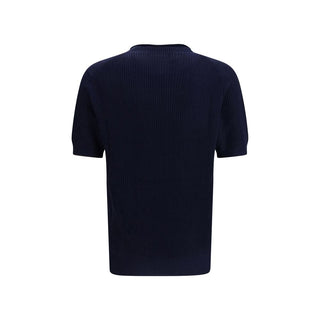 Blaues Leinen-T-Shirt