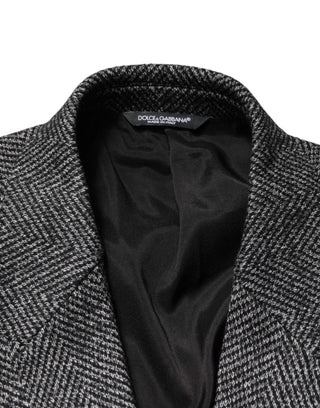 Abrigo largo gris mezcla de lana para hombre