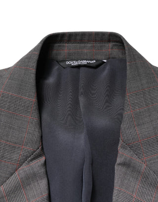Gray Wool Single Breasted 2 Button Blazer