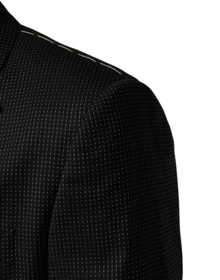 Schwarzer Fantasie-Blazer mit einer Knopfleiste