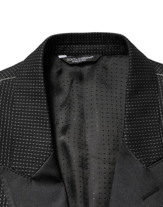 Schwarzer Fantasie-Blazer mit einer Knopfleiste